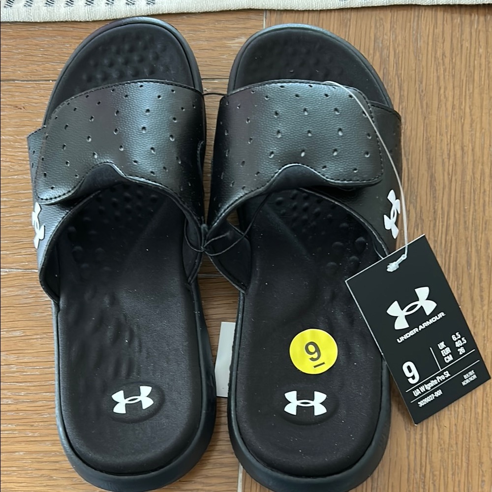 Under Armour  Black Slide Sandals